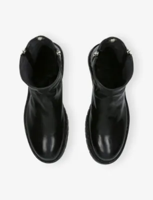 OFFICINE CREATIVE Bulla Leather Lug Boots - EUR 45 / 11 UK MEN in BLACK, additional product view 2