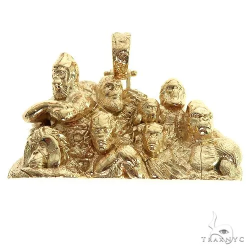 RINA - For Him FACTORY Custom Made 14K Gold Planet Of The Apes Pendant 66388 in Rose Gold – Pendant