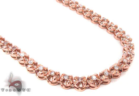 RINA - For Him FACTORY Rose Gold Pink and White Color Diamond Chain 40 Inches 6mm 33323 in Rose Gold – Chain
