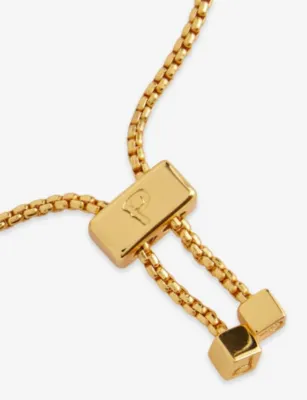 POUBEL Single Charm 14ct Gold-Plated Sterling-Silver Bracelet detail 3