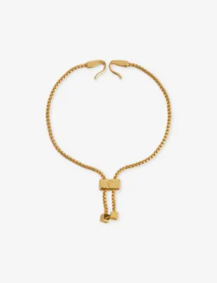 POUBEL Single Charm 14ct Gold-Plated Sterling-Silver Bracelet