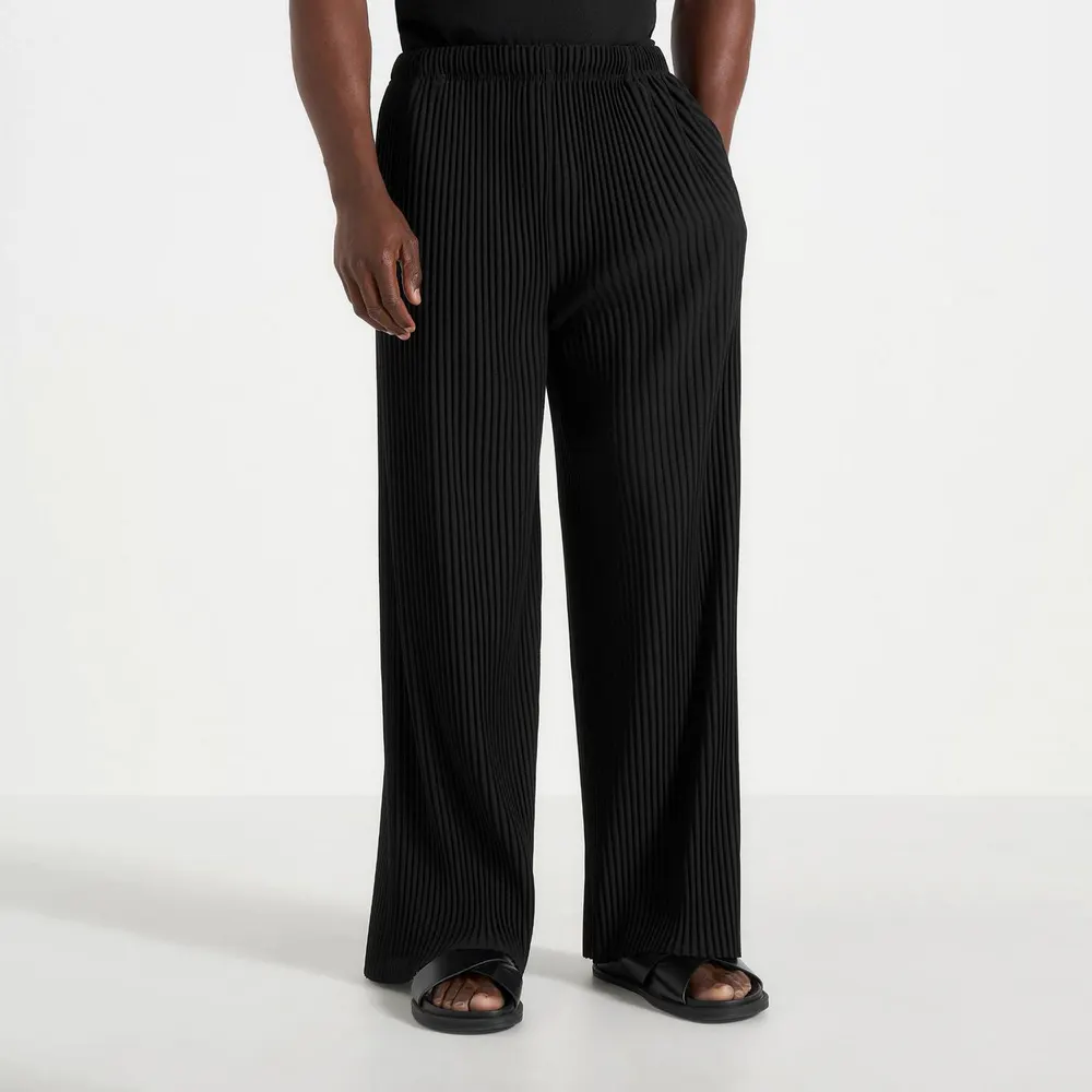 Maniere De Voir Mens Jonas Pleated Wide Leg Trousers