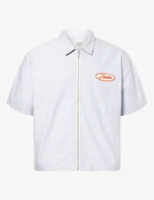 AUSTIN POST Gas Station Striped Cotton Shirt