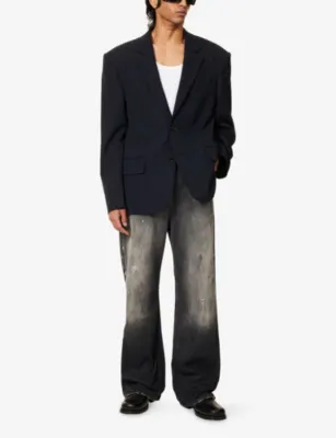 ACNE STUDIOS Trafalgar Wide-leg Brand-Patch Denim Jeans - 29/32 detail 2