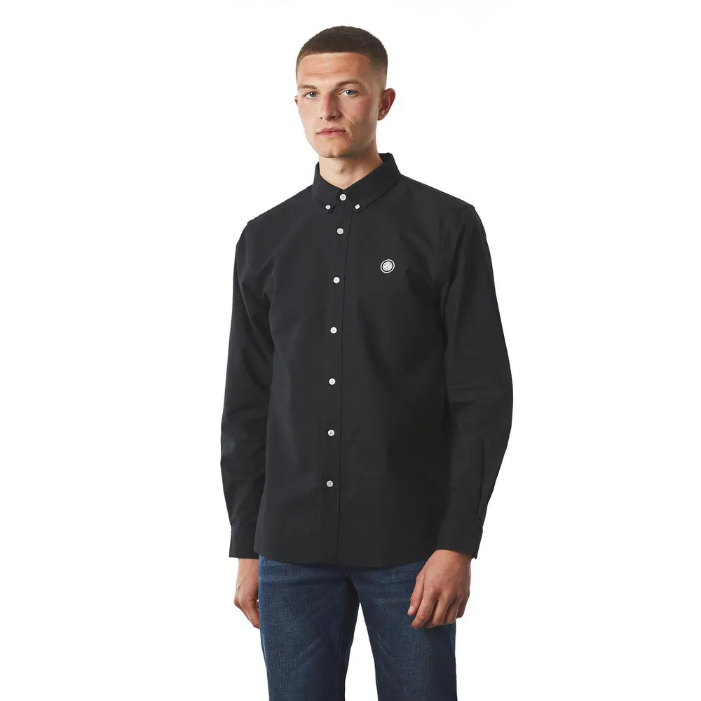 Pretty Green Men's Oxford Long-Sleeve Plain Shirt detail 2