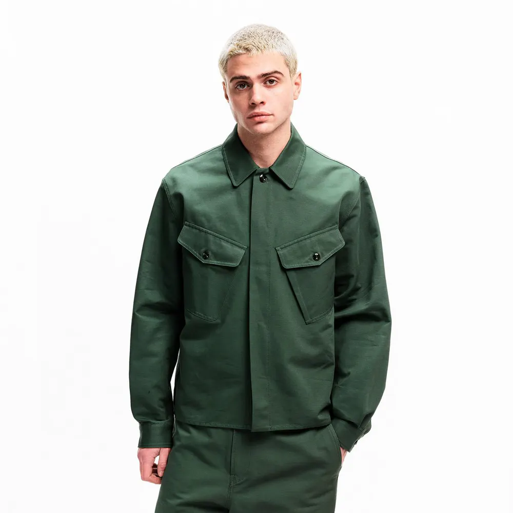 Kenzo Men's Overshirt in Dark Khaki, additional product view 3