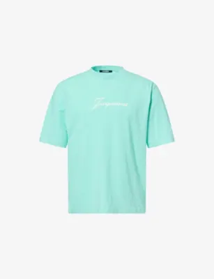 JACQUEMUS The Jacquemus Logo-Print Cotton-Jersey T-Shirt - MINT GREEN