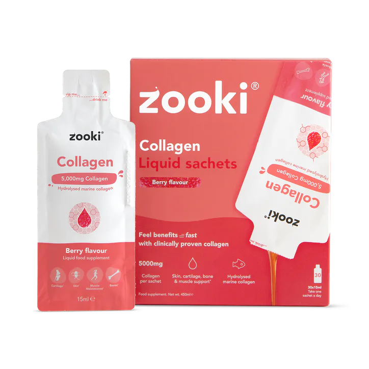Zooki Marine Collagen 5,000mg Berry Flavour 30 Sachets