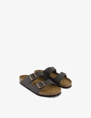 BIRKENSTOCK Arizona double-strap leather sandals - EUR 43 / 9 UK MEN in DARK BROWN LEATHER, additional product view 3