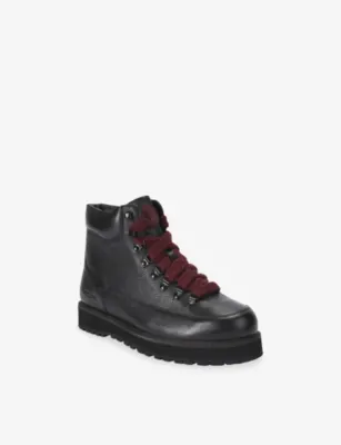 KURT GEIGER LONDON Chiltern Hiker Leather Ankle Boots - EUR 42 / 8 UK MEN in BLACK, additional product view 3