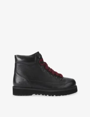 KURT GEIGER LONDON Chiltern Hiker Leather Ankle Boots - EUR 42 / 8 UK MEN in BLACK – Mens | Boots | Biker boots