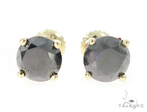 RINA - For Him FACTORY Royal Black Diamond Earrings 5 49420 in Rose Gold – Earrings