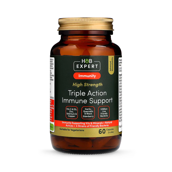 H&B Expert High Strength Triple Action Immune Support 60 Capsules