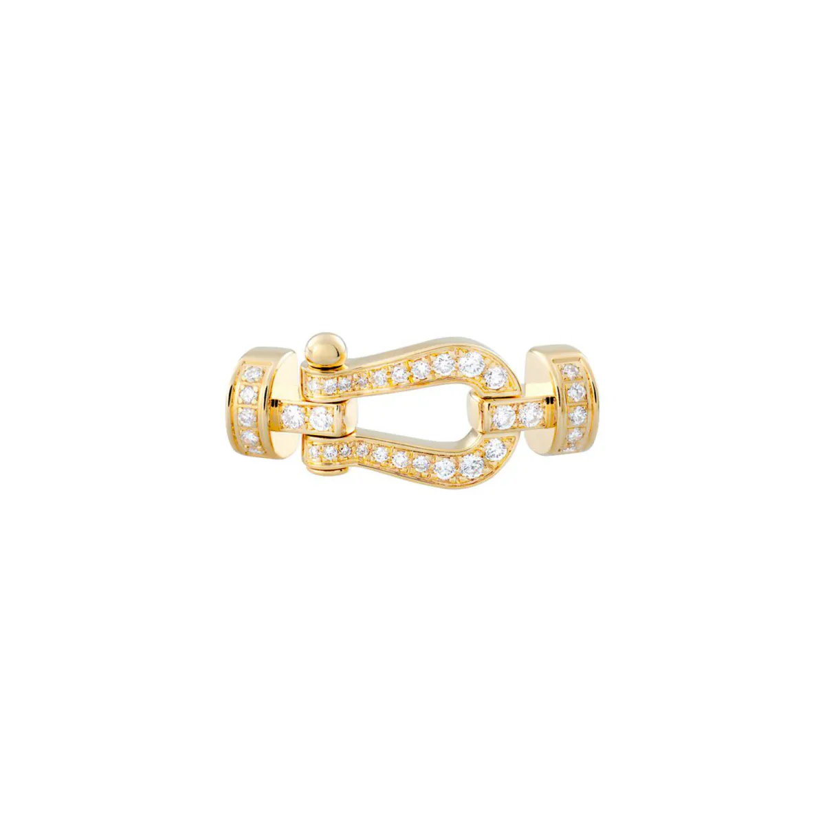 Fred Force 10 18ct Yellow Gold Diamond Buckle Medium Model