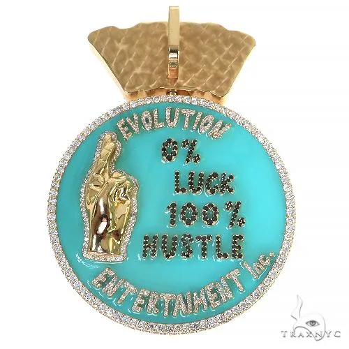 RINA - For Him CUSTOM Spinning Photo Pendant With Glow In The Dark Enamel 68024 in Rose Gold – Pendant