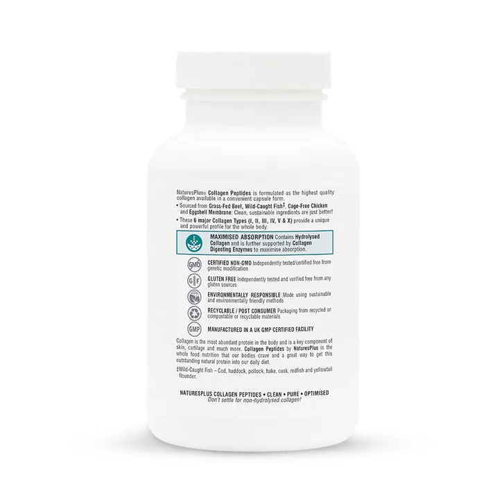 NaturesPlus Collagen Peptides with Vitamin C, 120 Capsules detail 2