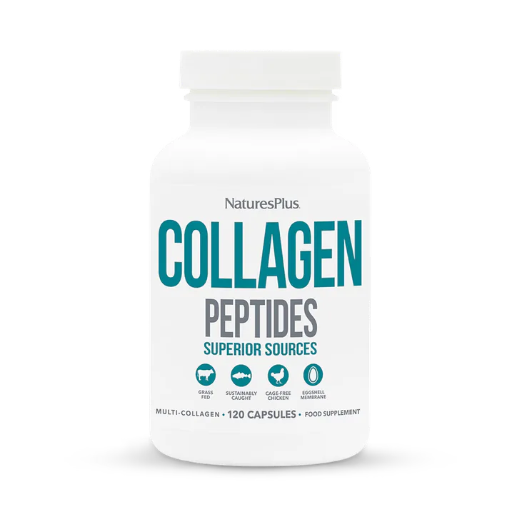 NaturesPlus Collagen Peptides with Vitamin C, 120 Capsules