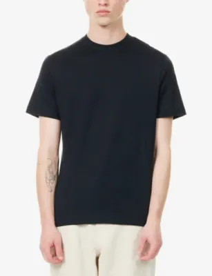 DUNHILL Crew-Neck Short-Sleeve Linen and Cotton-Blend T-Shirt detail 3