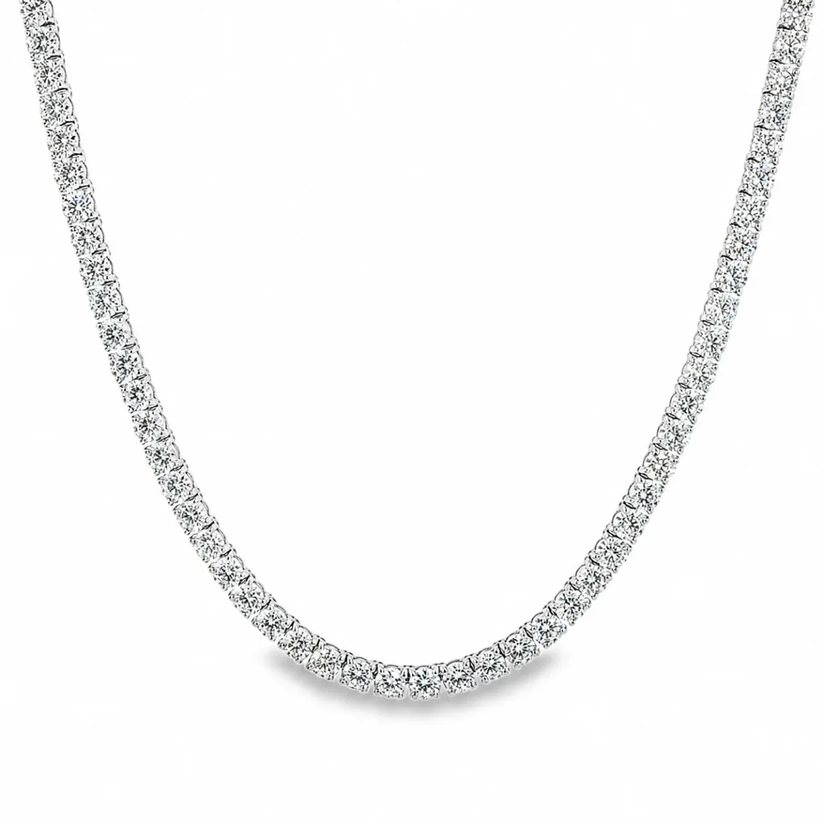 AHMED - MOON JEWELRY 20 Pt Diamond Tennis Chain 71712 in Rose Gold / 18 Inches – Chain