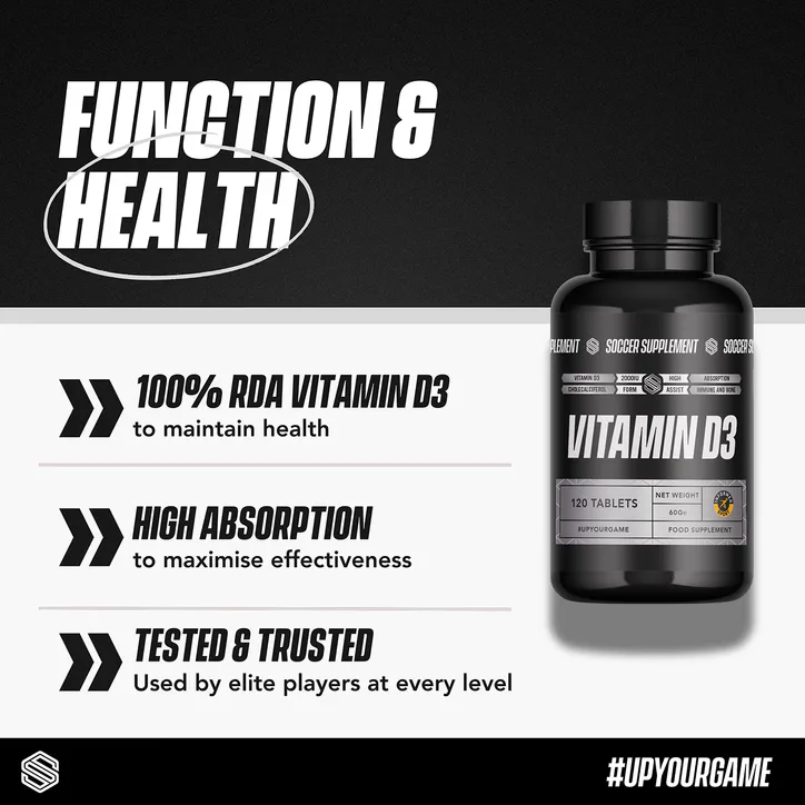 Soccer Supplement Vitamin D3 2000 IU (50µg) High Strength ‚- 120 Capsules detail 3