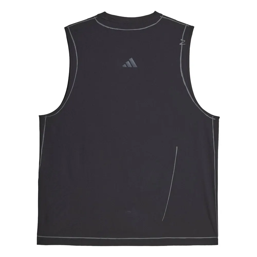 Adidas Originals x SFTM Mens Running Tank Top in Core Black, additional product view 2