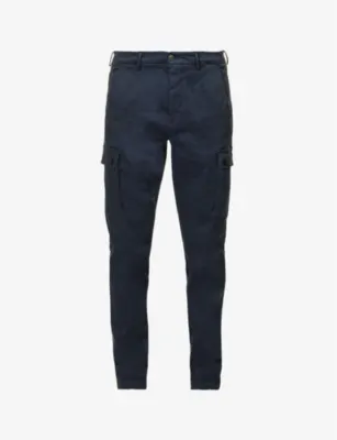REPLAY Jaan Hypercargo tapered-leg stretch-cotton blend trousers - 30/32 in BLUE – Mens | Trousers & shorts | Casual