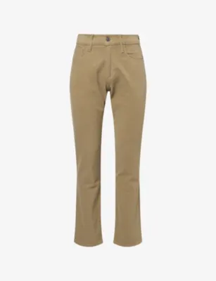 CITIZENS OF HUMANITY Elijah Cashmere-Touch Cotton-Blend Trousers - Wheat (dk Beige) in OLIVE KHAKI – Mens | Trousers & shorts | Casual