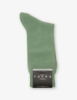 FALKE Tiago Stretch Cotton-Blend Socks - Misty Lila - 47-48 in SAGE – Mens | Underwear & socks | Socks | Plain Socks