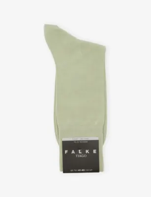 FALKE Tiago Stretch Cotton-Blend Socks - Misty Lila - 47-48 in Pale Olive – Mens | Underwear & socks | Socks | Plain Socks