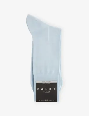 FALKE Tiago Stretch Cotton-Blend Socks - Misty Lila - 47-48 in BLUEBELL – Mens | Underwear & socks | Socks | Plain Socks