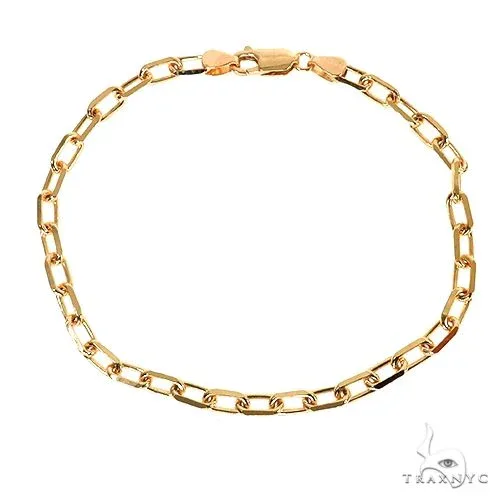 JALGAS - SKYLINE JEWELRY 14K Yellow Gold Diamond Cut Anchor Cable Link Bracelet 7 Inches 3.7mm 70877 in Yellow – Bracelet