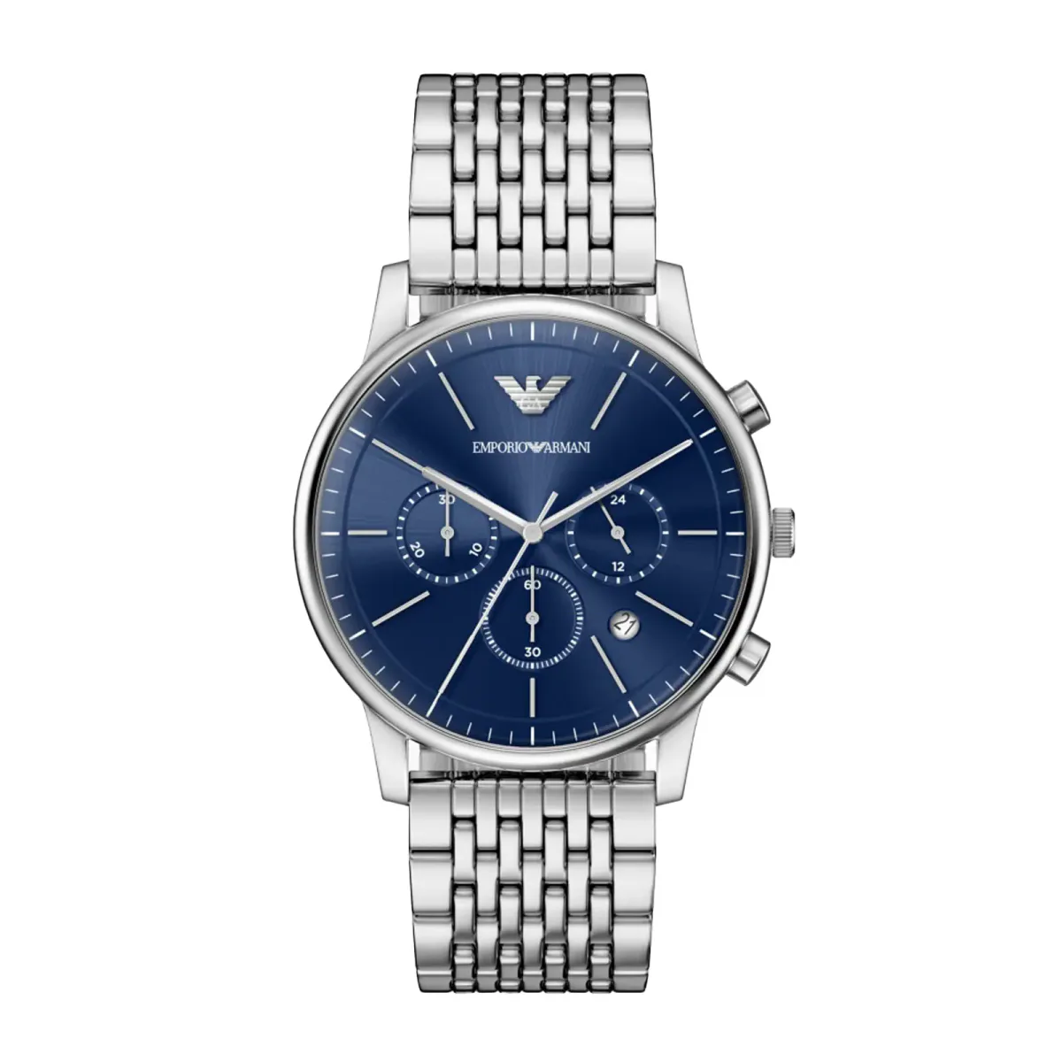 Emporio Armani Minimal Chronograph Quartz 42mm Mens Watch Blue
