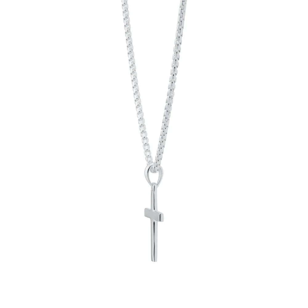 For Him Sterling Silver Mens Cross Pendant detail 3