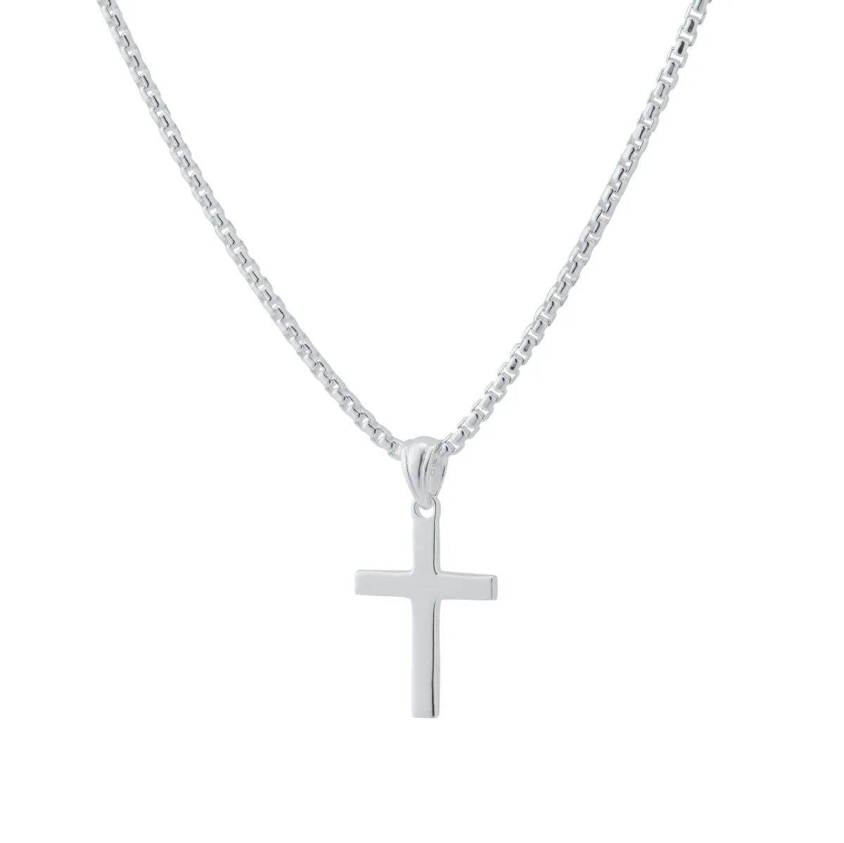 For Him Sterling Silver Mens Cross Pendant