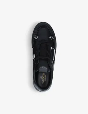 VALENTINO GARAVANI VL7N logo-embellished leather trainers - EUR 42 / 8 UK MEN in BLACK, additional product view 2