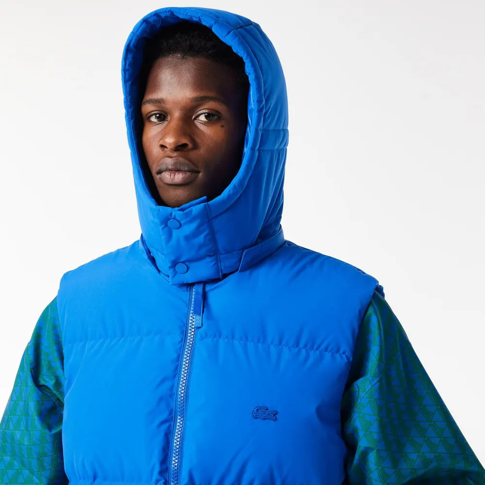 Lacoste Men's Puffer Quilted Zip Through Gilet detail 2