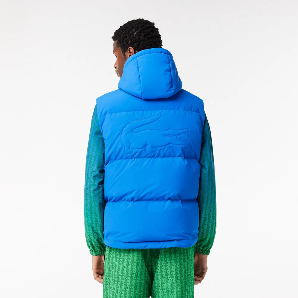 Lacoste Men's Puffer Quilted Zip Through Gilet detail 3