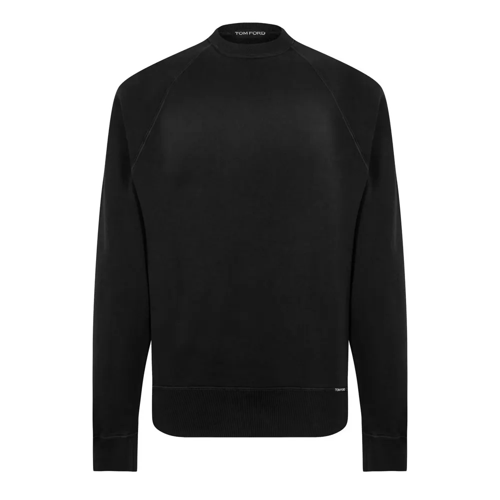 Tom Ford Men's Plain Cotton Crew Sweatshirt