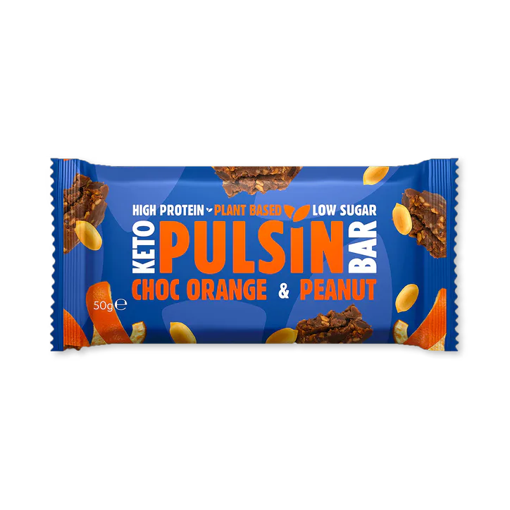 Pulsin Orange Chocolate & Peanut Keto Bar 50g