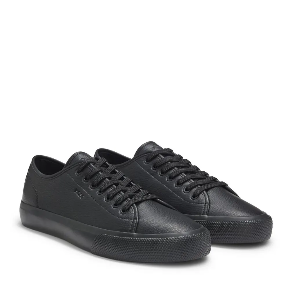 Boss Men's Low Profile Sporty Trainers with Rubber Soles in Black 005, additional product view 3
