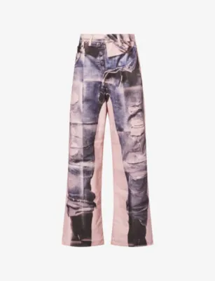 ACNE STUDIOS Trompe-l'œil Straight-Leg Denim Jeans