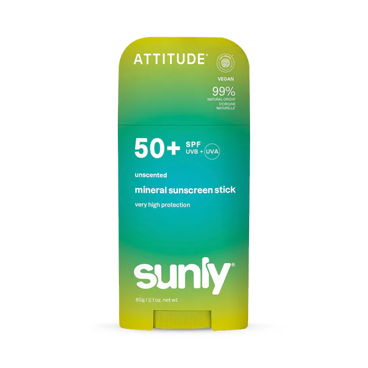 Attitude Mineral Sunscreen Stick Face & Body SPF 50 Unscented