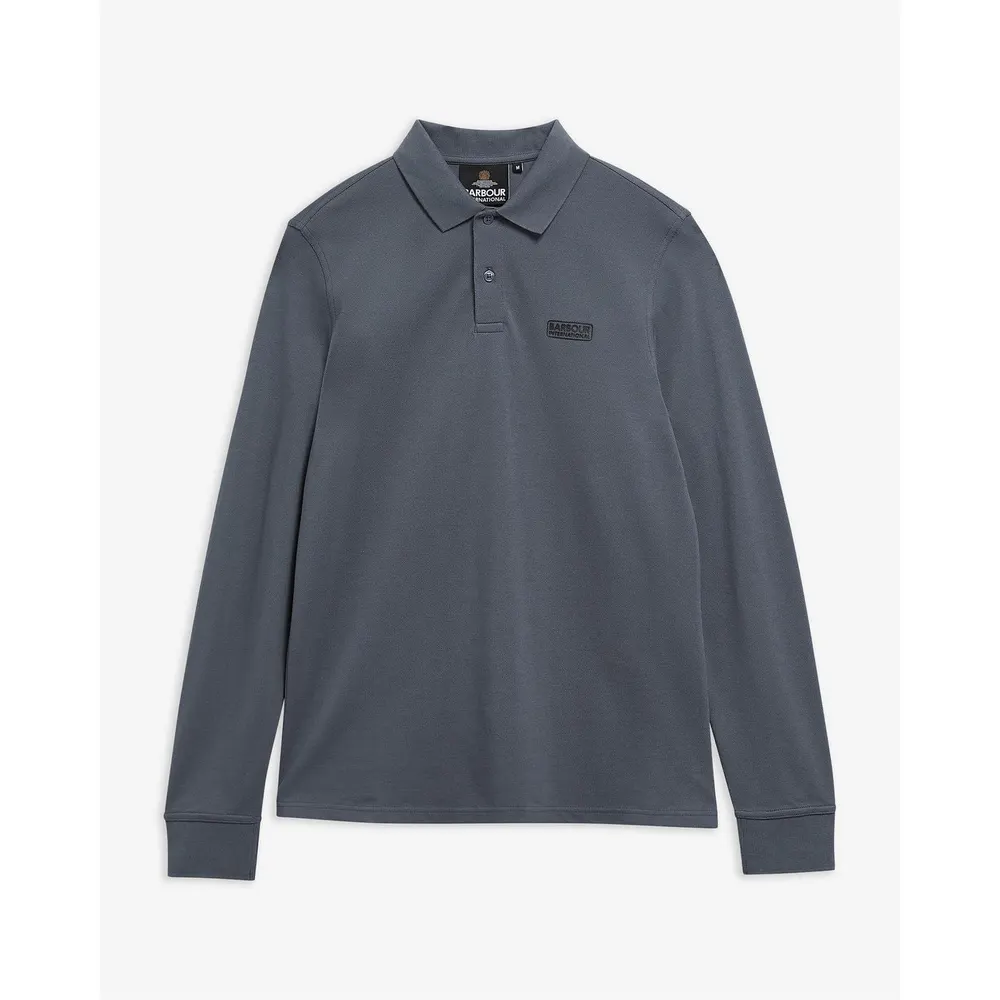 Barbour International Men's Cotton Long-Sleeve Polo Shirt detail 2