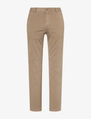 SUNSPEL Slim-Fit Flat-Front Stretch-Cotton Chino Trousers