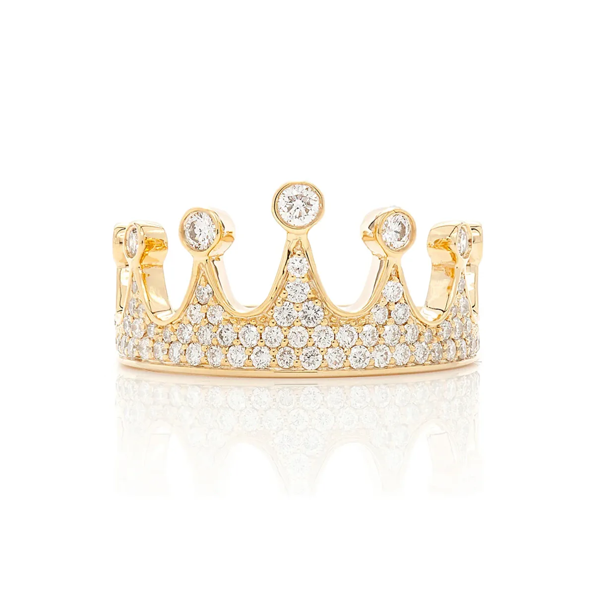 For Him Crown Diamond Ring in Yellow Gold / Natural Diamond – Ring