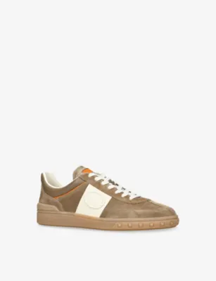VALENTINO GARAVANI Upvillage Suede Low-Top Trainers - EUR 40 / 6 UK MEN in Beige, additional product view 3