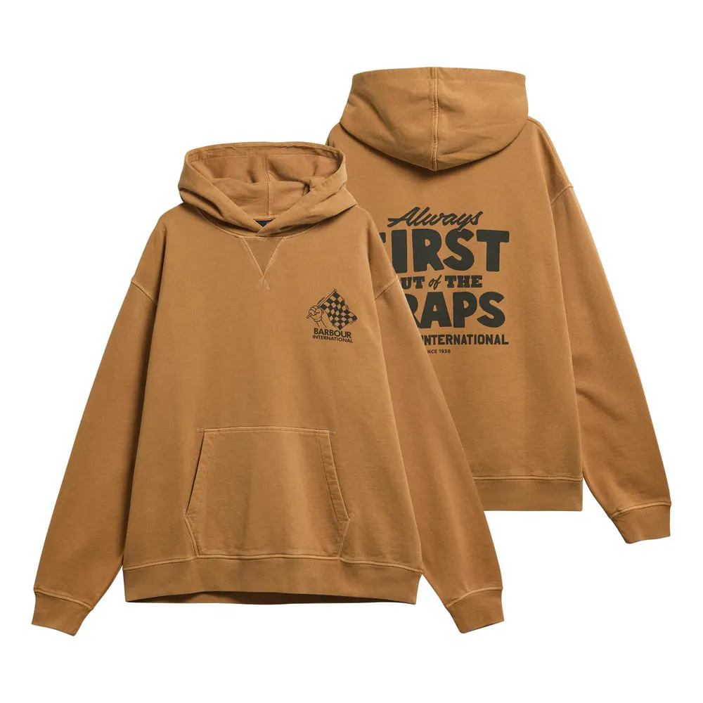 Barbour International Men's Eric Graphic Cotton Over the Head Hoodie detail 2