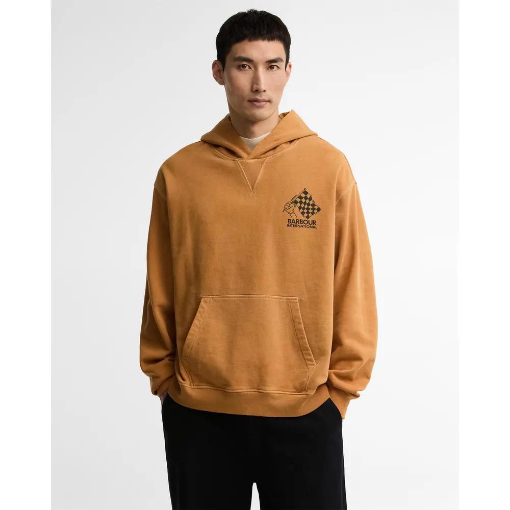 Barbour International Men's Eric Graphic Cotton Over the Head Hoodie detail 3