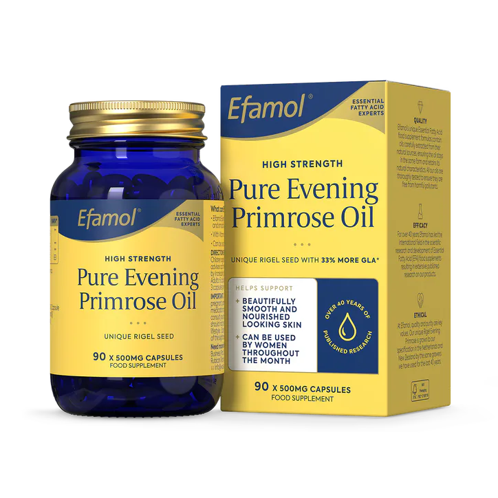 Efamol Pure Evening Primrose Oil - 90 Capsules - 500mg – Vitamins & Supplements > Supplements > Evening Primrose Oil