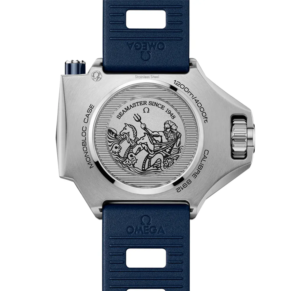 Omega Seamaster Ploprof 1200M Co-Axial Master Chronometer 55 X 45mm Summer Blue detail 2